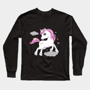 cute little unicorn character tshirt Long Sleeve T-Shirt